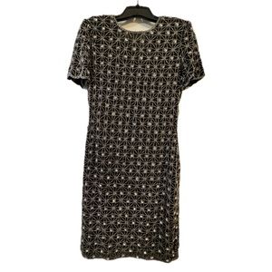 Vintage Adrianna Papell Beaded Deco Dress 🪩